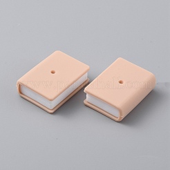 Силиконовые бусины в форме книги&nbsp;LS-SIL-WH0002-93L