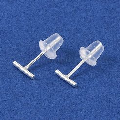 999 изящные серебряные серьги-гвоздики для женщин&nbsp;EJEW-S215-30S-02