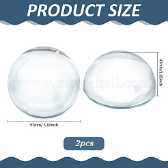 2 Stück halbrunde Glas-Displaydekorationen&nbsp;DJEW-BC0001-31