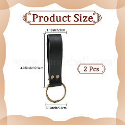 2шт. прямоугольная подвеска из искусственной кожи в стиле средневековья. с кольцом из сплава&nbsp;AJEW-CL0001-86