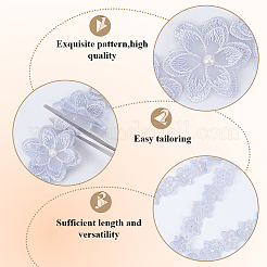 2 ярд цветочной кружевной отделки из полиэстера&nbsp;OCOR-CY0001-19A