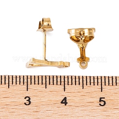 Серьги-гвоздики из нержавеющей стали 304 с ионным покрытием (IP)&nbsp;FIND-Q103-01Y-G