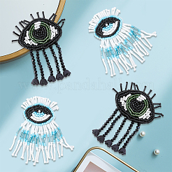 4 pieza de 2 estilos de hilo de bordar con rhinestone de fibra y vidrio para planchar o coser.&nbsp;PATC-GF0002-03