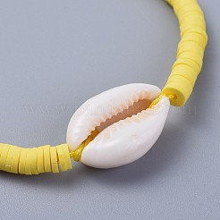 (vente de bijoux pour fêtes d'usine) bracelets tressés en perles heishi en argile polymère faits à la main&nbsp;BJEW-JB04318-02