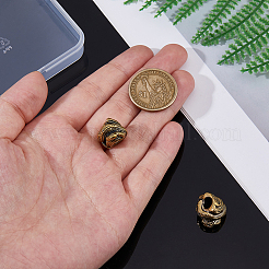 2 шт. латунные европейские бусины&nbsp;KK-FH0008-13AB