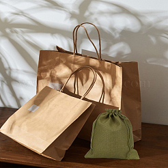 Мешочки из льняной ткани с завязками&nbsp;AJEW-WH0816-142