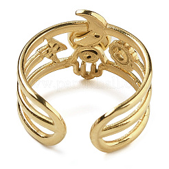 Los anillos de dedo de color turquesa sintética&nbsp;RJEW-U027-07G-03