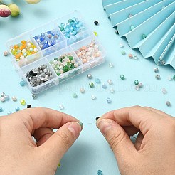 6 нить 6 цвета гальванические стеклянные бусины нити&nbsp;EGLA-YW0003-06