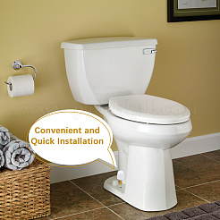 Круглые пластиковые нажимные крышки болтов унитаза с дополнительными шайбами FIND-WH20816-001