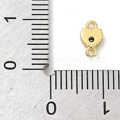 Подвески-сердечки с кубическим цирконием из латуни&nbsp;KK-G548-18G-05