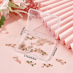 20 шт. 2-х цветные латунные подвески-соединители с микропаве из кубического циркония&nbsp;KK-BBC0002-97