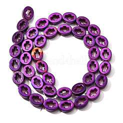 Гальванические нити из синтетических немагнитных гематитовых бусин&nbsp;G-L613-Z01-02C