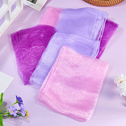 6 Stück 3 Farben einfarbiger Nylon-Seidenschal für Frauen und Mädchen&nbsp;AJEW-TA0003-36