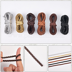 Двухслойный плетеный шнур из искусственной кожи длиной 5 м.&nbsp;LC-GF0001-12C