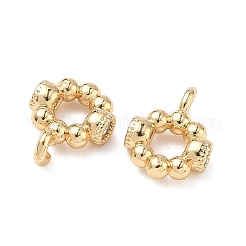 Латунные хомуты для трубок с прозрачными фианитами&nbsp;KK-C168-12G