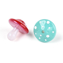 Непрозрачные светящиеся акриловые бусины с УФ-покрытием&nbsp;OACR-N153-07