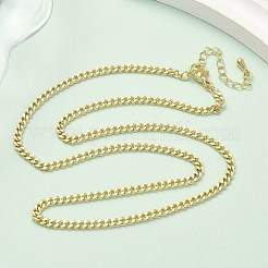 Collares de cadena de eslabones de latón de 3 mm&nbsp;LS-NJEW-P339-03G