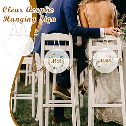 2 шт. акриловые прозрачные большие подвески&nbsp;TACR-GA0001-14E