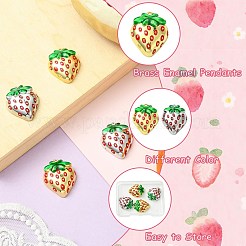 4шт 2 цвета латунные подвески с эмалью&nbsp;KK-CJ0003-25