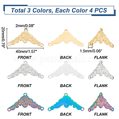 12 шт. 3 цвета 304 нержавеющая сталь люстра компоненты соединения&nbsp;FIND-UN0001-62