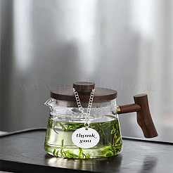 Железная цепь и мдф термотрансферная заготовка плоская круглая подвеска украшение&nbsp;AJEW-LP00017