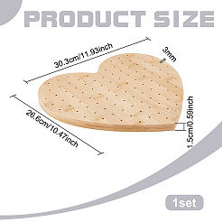 Expositores de piruletas de bambú con forma de corazón&nbsp;ODIS-WH0030-87