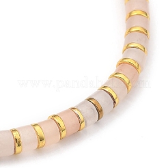 Braccialetti di perline elasticizzati in avventurina rosa naturale&nbsp;BJEW-JB05496-05