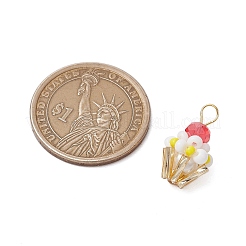 Подвески-кексы из стеклянных бусин&nbsp;PALLOY-MZ00581-06