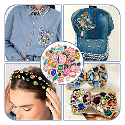 100 шт. пришивные стразы в форме капли/сердца/звезды&nbsp;FIND-TA0006-69D