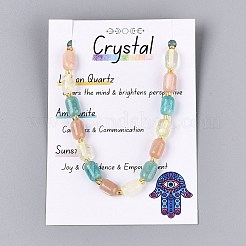 Colliers de perles en quartz citron naturel&nbsp;G-Q614-02A-01