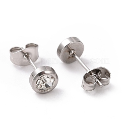 Серьги-гвоздики со стразами&nbsp;EJEW-H357-04P-A