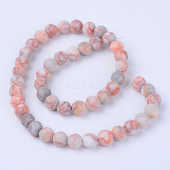 Fili di perline netstone rosso naturale&nbsp;X-G-Q462-10mm-14