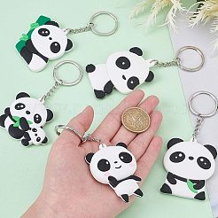 5шт 5-х стильный силиконовый брелок в виде панды&nbsp;KEYC-NB0001-19