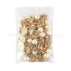 4 шт. 4 стиля сплава страз с акриловыми бусинами-жемчужинами подвеска на тросик цепочка для сумки декоративные цепочки&nbsp;HJEW-FS00060-02