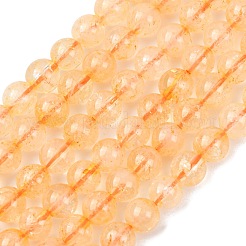 Природный цитрин бисер нитей&nbsp;G-E483-12-6mm