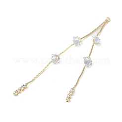 Micro ottone spianare zirconi grandi ciondoli&nbsp;KK-C040-04G
