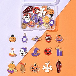 30шт 15 стиля подвески из сплава с эмалью&nbsp;ENAM-FS0001-90