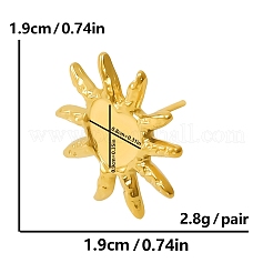 Componenti per orecchini a bottone in acciaio inossidabile 304&nbsp;PW-WG4368E-02