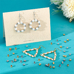 60 шт. 2-х цветные бусины из нержавеющей стали 201&nbsp;STAS-UN0051-11