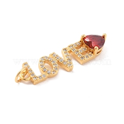 Экологически чистый кубический цирконий из латуни со стеклянными подвесками&nbsp;KK-K268-24G