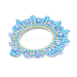 Подвески в виде венков из стеклянных бисеров&nbsp;PALLOY-MZ01005-03