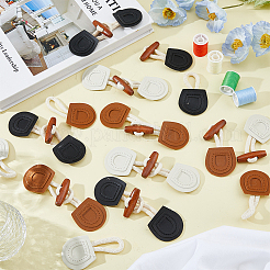 12 комплект деревянных пуговиц 3 стиля BUTT-DC0001-02