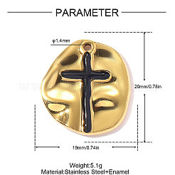 Подвески из нержавеющей стали 304 с эмалью&nbsp;STAS-OY011-61G