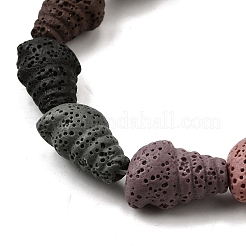 Нити бусин из окрашенной натуральной лавы&nbsp;G-A264-A01-01A