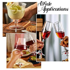 40 pièce de 20 marque-verres à vin en verre de style différent&nbsp;AJEW-CJ00015