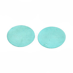 Окрашенные распылением натуральные подвески с соединителем оболочки Capiz&nbsp;SSHEL-N039-03-01D