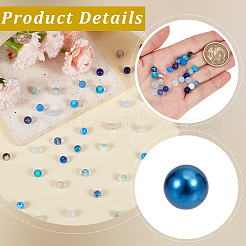 Kit de accesorios para cuentas redondas de vidrio y acrílico craquelado (1200 unidad&nbsp;DIY-PA0001-34A