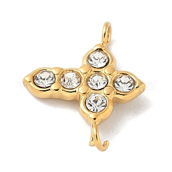 Шармы-подвески из нержавеющей стали 304 со стразами&nbsp;STAS-K306-19G-02