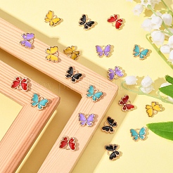 20шт 5 цвета сплава эмаль подвески&nbsp;ENAM-YW0002-04