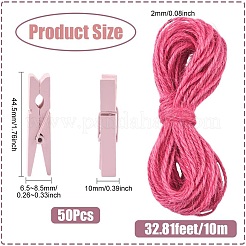 50 шт. зажимы для фотобумаги своими руками из дерева&nbsp;AJEW-SP0003-43A